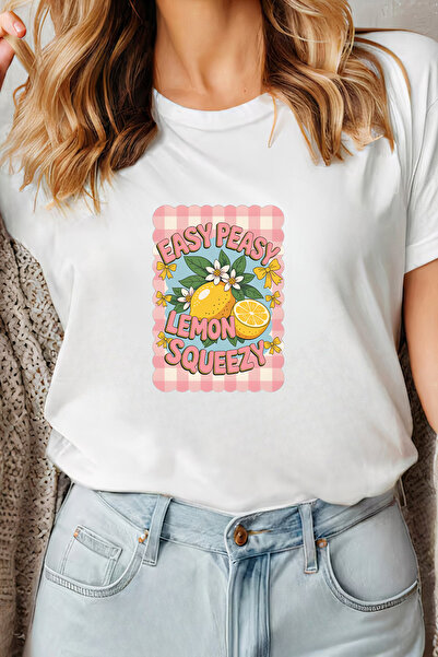 Sarah's Boutique Women's T-shirt – 100% cotton – Squeezy Lemon