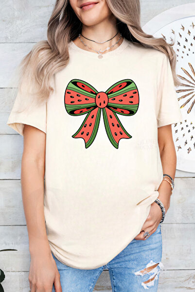 Sarah's Boutique Women's T-shirt – 100% cotton – Melon Ribbon