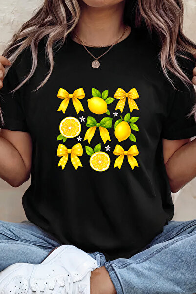 Sarah's Boutique Women's T-shirt – 100% cotton – Yellow Bows