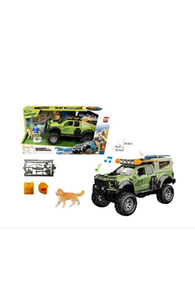 OEM Mașină Off‑Road, Camping Playset cu Figurine și Efecte Luminoase