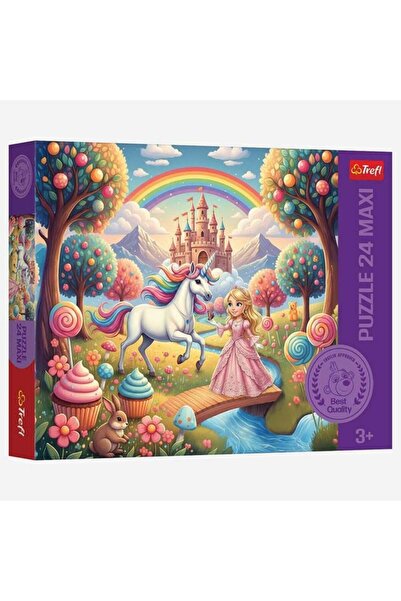 Trefl Puzzle pentru Copii, Model Prințesă, Joc Educativ și Distractiv, 24 Piese