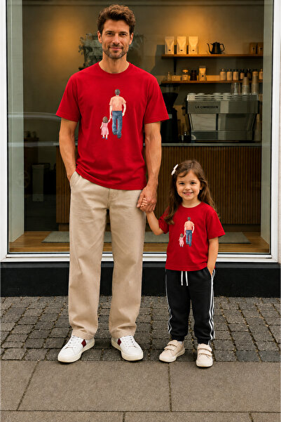 LORVEX Tricou pentru Ziua Tatălui, combinație tată-fiică, tricou supradimensi...
