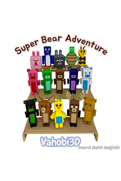 vahobi3d 15'li Super Bear Adventure Figürler Seti