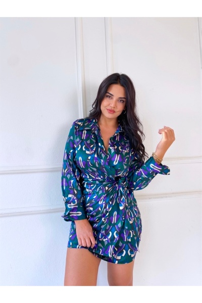 MODA GARDEN 35 SATEN GÖMLEK ELBİSE