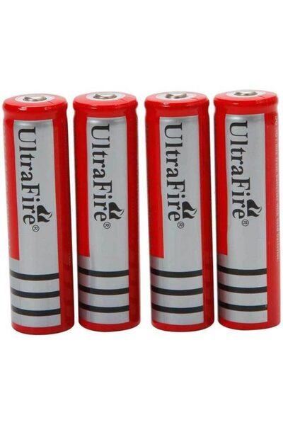 KlaussTech Pack of 4 Batteries, 7800mAh, 3.7V Li-ion, No Memory Effect, Unive...