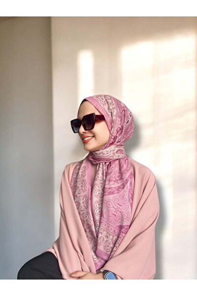 Nûda - Tarzın Değil , Tavrın Zarafeti Vela Desen Soft Shawl Pink - Elegant an...