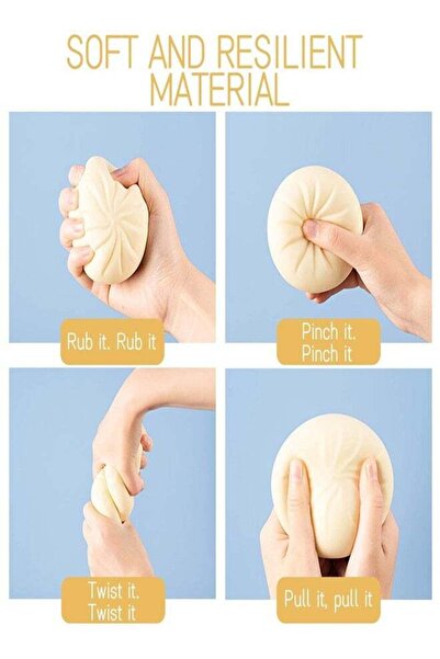 Generic Dexprosy Giant Squishy Dumpling with Steamer - Stress Relief and Sensory Dough Ball, Soft and Stretchy Fidget Toy, Large Rainbow Bun, for Birthday and Party Gifts (Green)