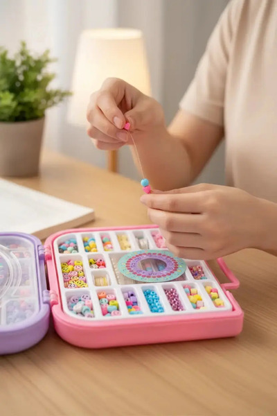 Miniso Licensed Bracelet Making Kit – DIY Design with Portable Box