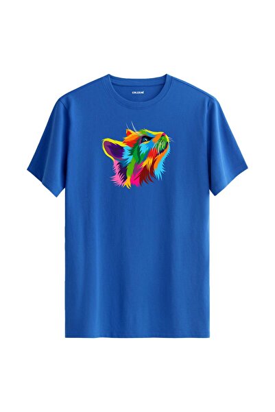 Colermi Colorful Pixie Cat Printed T-Shirt