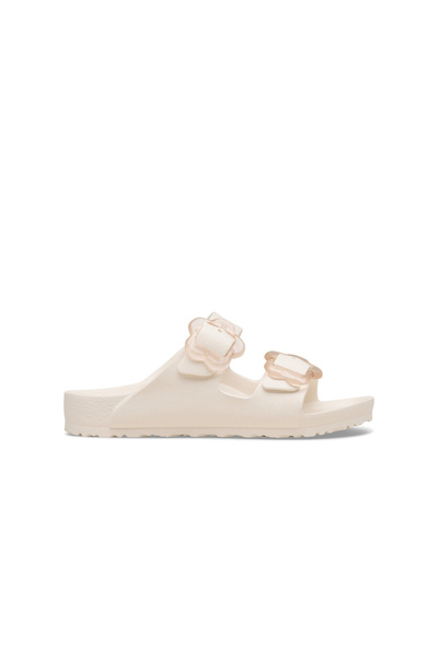 Birkenstock Kadın / Kız Terlik 1031291 ARIZONA KIDS EVA FLOWER BUCKLE EGGSHELL