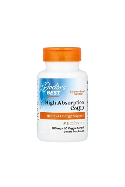 Doctor's Best CoQ10 cu Absorbție Ridicată cu BioPerine 200mg 60 Capsule