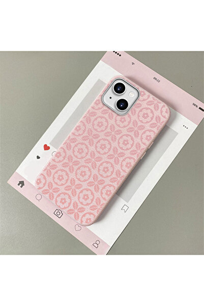 CASEVIBE iPhone 14 Plus/15 Plus Uyumlu Şık desenli, deri dokulu telefon kılıfı