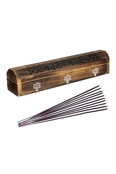 OEM Suport pentru Bețișoare Parfumate, Lemn, Mov, Decor Aromaterapie, 31x6x6.5cm