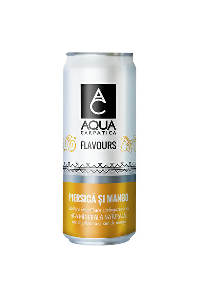 Aqua Carpatica Apă aromatizată cu piersică și mango 0,33 L