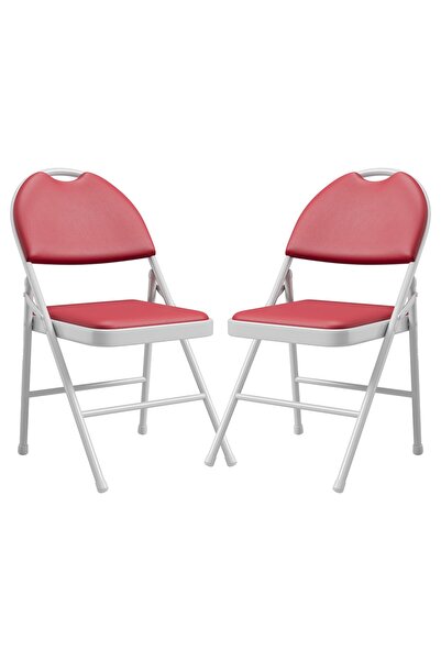 Garvee - Set of 2 Folding Metal Chairs with Non-Slip Ear Pads, Chair with Cot...
