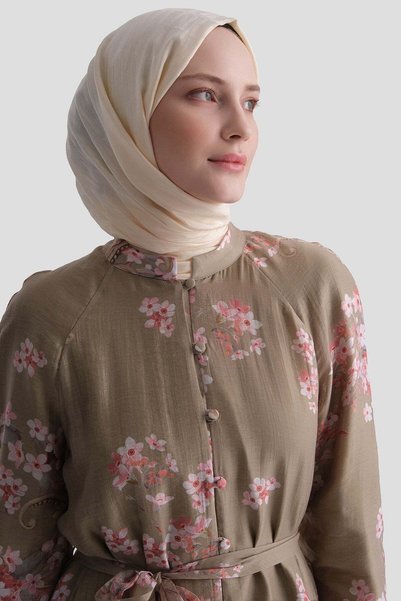 Armine Floral Patterned Dress Water Green