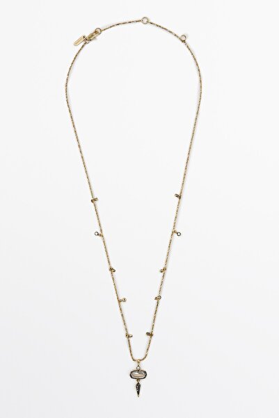 Massimo Dutti Antique kristal taşlı kolye