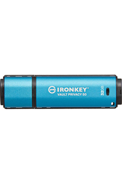 Kingston Stick USB IronKey Vault Privacy 50, 32 GB, USB 3.2, Albastru