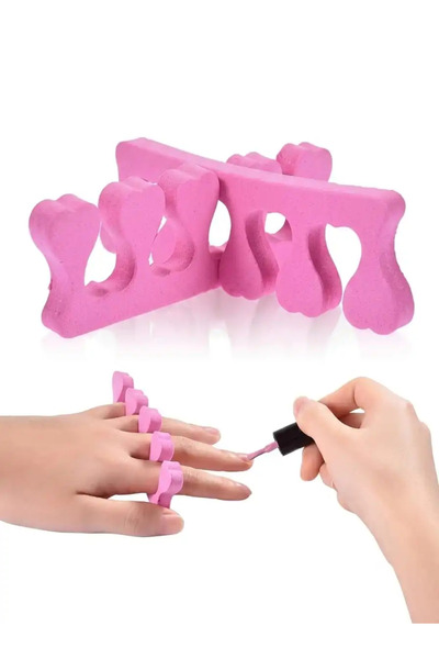 jackie Jacky's Nail Art Tools Soft Sponge Pink Nail Polish Remover Finger Sep...