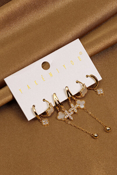 Süspüs Accessories Multiple Gold Color Yakemiyou Earrings