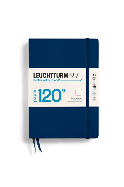 Leuchtturm Notebook A5 Vellum 120g Hard Cover Navy Blue