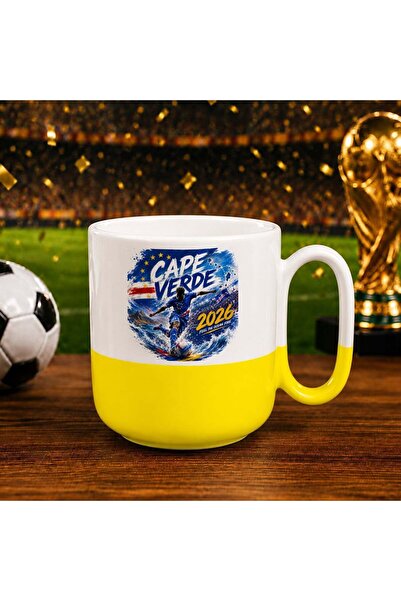 Bk Gift Yellow Joyful Trophy Cup with Green Nasca Islands Fan-Themed 2026 Wor...