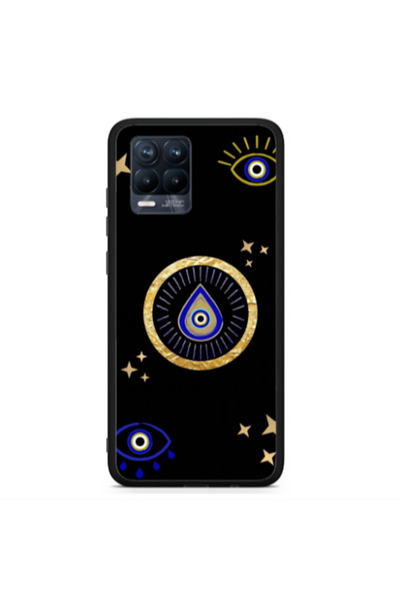 Other Realme 8 Drop Beads Black Glossy Θήκη