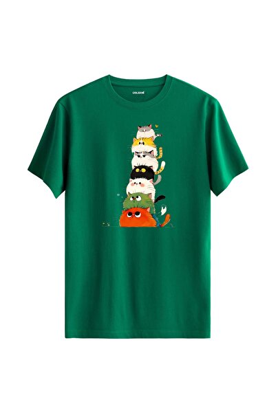 Colermi Colorful Cute Cats Design T-Shirt