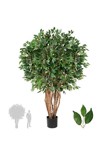 Roberto Rossi Copac artificial H210cm Ficus cu trunchiuri multiple, coroana D...