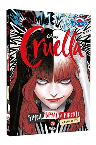BETA byou Dısney Manga Cruella Siyah Beyaz ve Kırmızı