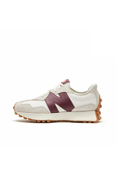 New Balance x Staud 327 casual Colorblock Sneakers Gray/Beige/Burgundy