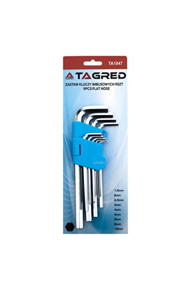 Tagred Professional Set de 9 chei imbus, Tagred, profil hexagonal, 1.5-10mm