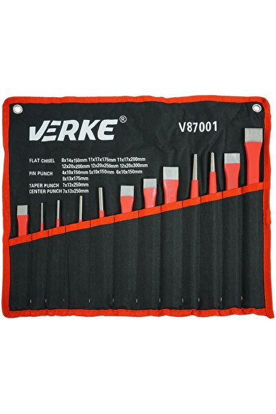VERKE Set de dornuri și dălți, Verke, 12 piese, oțel călit, V87001