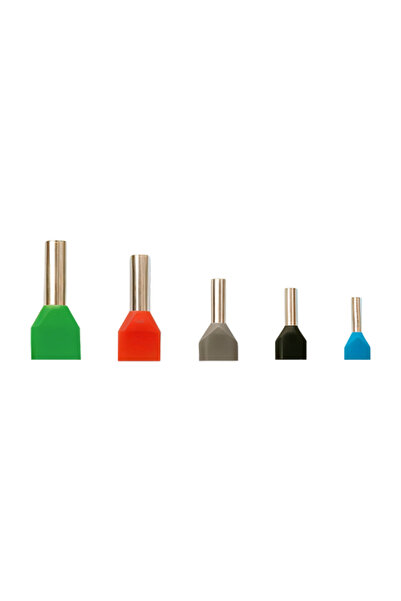 PLASTIM Terminale izolate cu două capete, secțiune transversală 2x1.0mm², 500...
