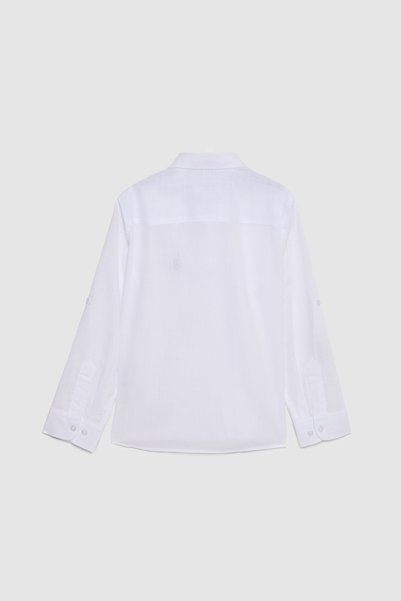 U.S. Polo Assn. Boy's White Long Sleeve Basic Shirt 50266085-Vr013