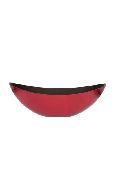 DecoDepot Oval plastic pot, red, 39x12x13 cm