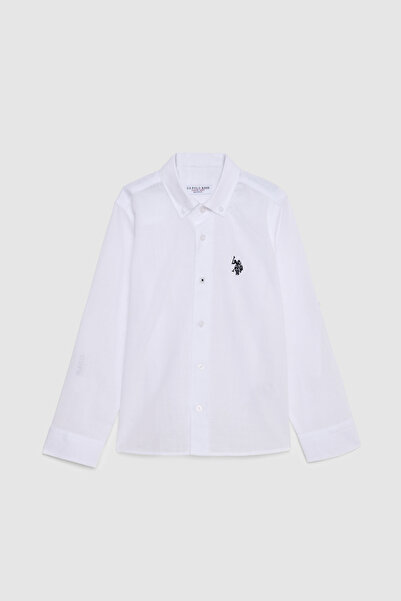 U.S. Polo Assn. Erkek Çocuk Beyaz Uzun Kollu Basic Gömlek 50324683-VR013