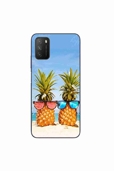 OEM Case compatible with Xiaomi Poco M3 Silicone Gel Tpu Model Beach Pinneaples