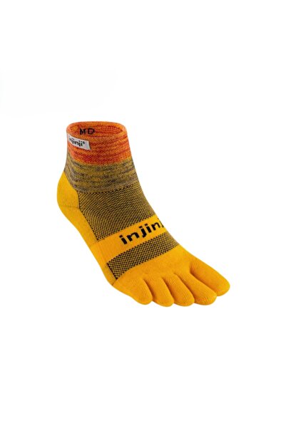 injinji TRAIL MIDWEIGHT MINI CREW COOLMAX - أصفر - S