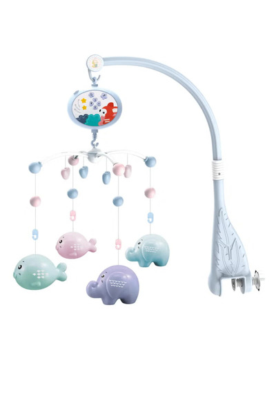 FULLJOY Hanging bed amusement park with rotating musical educational toys mad...