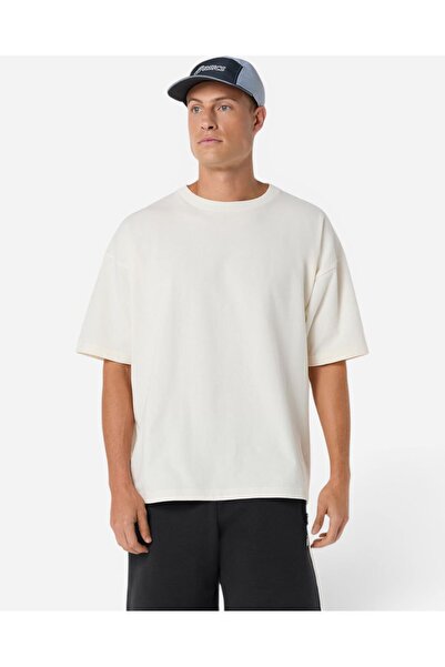Asics TRACK CLUB HERITAGE RELAXED TEE Erkek Bej Kısa Kollu Tshirt 2033C122-100