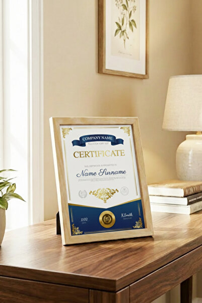 Zevahir Home Ramă din lemn natural pentru diplomă sau certificat, ce poate fi...