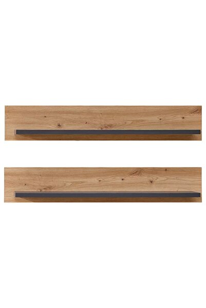 OEM Set Moosic 2 rafturi de perete LED 100x15x23 cm, MDF foliat cu folie, ste...