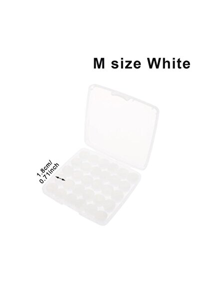 Choice M White 30Pcs Reusable Silicone Ear Plugs Soft Flexible Noise Reductio...
