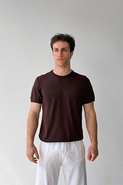 Flaw Wear Basic Crew Neck Knitwear T-Shirt