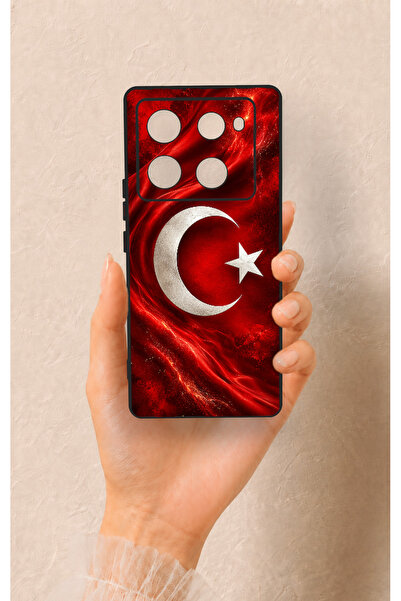 Vip Case İnfinix Note 40 Pro Uyumlu Türk Bayrağı Desenli Silikon Kılıf