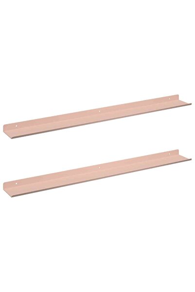 vidaxl Raft de perete cu raft Pe perete 2 pcs Roz 80 x 9 x 2,5 cm