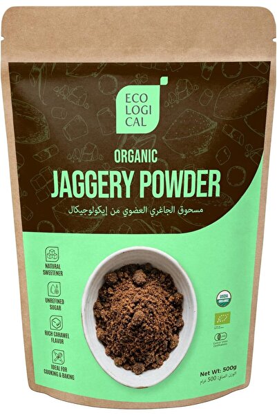 Ecological Organic Jaggery Powder 500g – Natural Unrefined Sugarcane Sweetene...