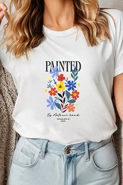 Sarah's Boutique Women's T-shirt – 100% cotton – Painted Nature