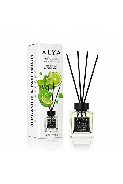 ALYA Odorizant de cameră cu bețișoare Nature Scents, Bergamot & Patchouli, 10...